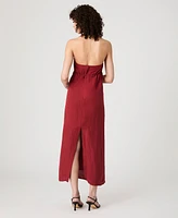 French Connection Women's Birdie Linen-Blend Halter-Neck Midi Dress