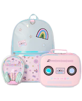 InMocean Big Girls Music Backpack, Lunch Bag & Headphone Set