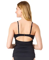 CeCe Women's La Vie A Mer Plunge-Neck Tankini Top