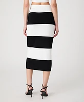 French Connection Women's Striped Bodycon Knit Maxi Skirt