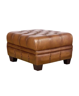 Hydeline York 29" Top Grain Leather Ottoman
