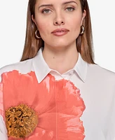Karl Lagerfeld Paris Plus Placed Floral Blouse