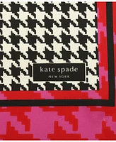 Kate Spade New York Women's Houndstooth Silk Bandana Scarf