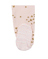 Gerber Toddler Girls 2-Pack Snug Fit Footed Cotton