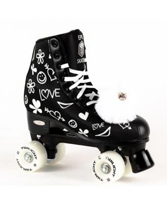 Epic Skates Black Luv Led Light Up Roller Skates