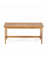 Outdoor Acacia wood 2 Club Chair And Table