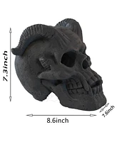 Fireproof Imitated Human Fire Pit Skulls Garden Statue, Halloween Decor
