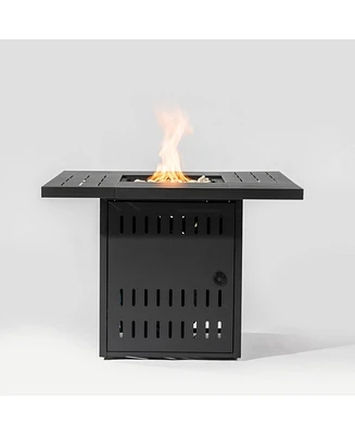 34inches Steel fire pit table Gas Fire Pit for Outdoor Outside Patio