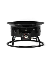 Mini Fire Pit Outdoor Portable Fire Pit Steel Camping Fire Pit with Lava Rocks,Instant Ignition and Adjustment