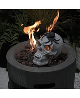 Halloween Demon Skull for Outdoor Fireplace and Fire Pit
