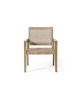 Wicker & Acacia Club Chairs (Set of 2)