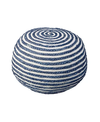 Jute Ottoman for Living Room Bedroom and Rustic Home Decor