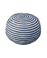 Jute Ottoman for Living Room Bedroom and Rustic Home Decor