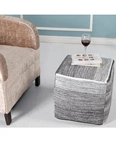 Upholstered Cotton Ottoman for Footrest and Stylish Home Accent