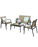 Gymax 4PCS Patio Con