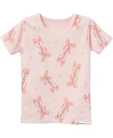 Gerber Baby Girls Top and Shorts Pajama Sets, 4-Piece, Ballet Slippers