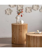 Retro Cylindrical Coffee Table Set (2)