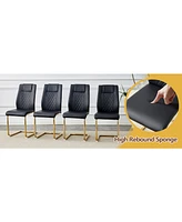 Snow Mountain White Sintered Stone Table & 6 Black Pu Chairs