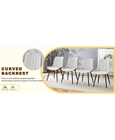 Round Gray Dining Set - Table & 4 Chairs