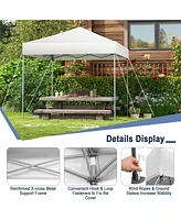 6.6 x 6.6 Feet Outdoor Pop-up Canopy Tent with Upf 50+ Sun Protection
