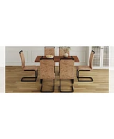 Retro Dining Table & 6 Chairs - Minimalist Style