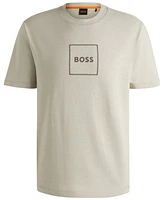 Boss by Hugo Men's Logo Print Slub-Cotton T-Shirt