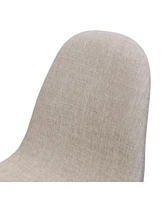 Wheat Fabric Dining Chairs - Set of 2