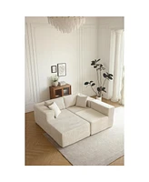 Sectional Sofa Beige Left