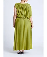 Eloquii Plus Asym Bodice Maxi Dress