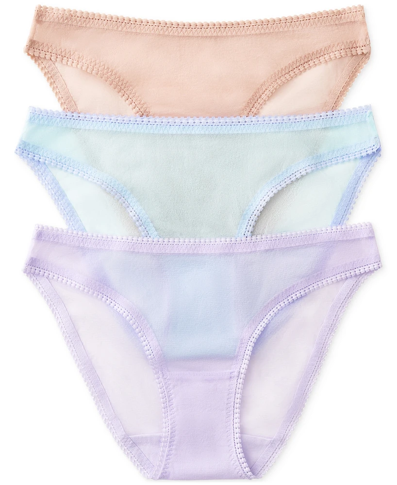 On Gossamer Women's 3-Pk. Mesh Hip Bikini Underwear 3202GB3