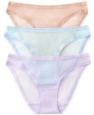 On Gossamer Women's 3-Pk. Mesh Hip Bikini Underwear 3202GB3