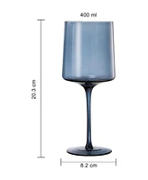 The Wine Savant Khen Pastel Muted Square Wine Glasses, Set of 4