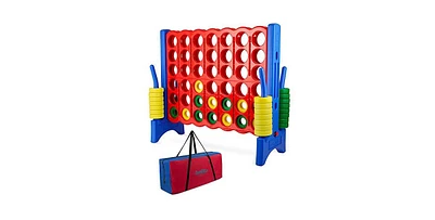 Giantville Giant 4-in-a-Row Connect Game with Storage Bag - 4ft Wide x 3.5ft Tall - Jumbo Outdoor/Indoor Activity for Kids & Adults