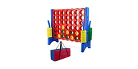 Giantville Giant 4-in-a-Row Connect Game with Storage Bag - 4ft Wide x 3.5ft Tall - Jumbo Outdoor/Indoor Activity for Kids & Adults