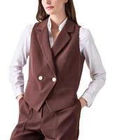 Jones New York Women's Double-Breasted Notched-Lapel Vest