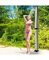 7.2 Feet Solar-Heated Outdoor Shower with Free-Rotating Shower Head