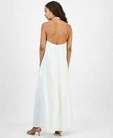 I.n.c. International Concepts Women's Petite Braided-Neck Maxi Dress, Exclusively at Macy's
