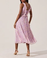 Astr the Label Women's Pleated Ruffle Dress