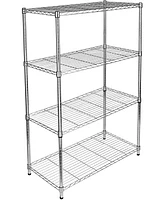 Simple Deluxe 4-Tier Heavy Duty Storage Shelving Unit, Heught Adjustable, Chrome,35.43" D x 17.72" W x 65.35" H, 1 Pack