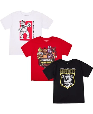 Five Nights at Freddy's Big Boys Bioworld Youth T-Shirt 3pk-xl