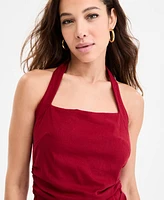 Bar Iii Women's Tie-Front Romper, Exclusively at Macy's