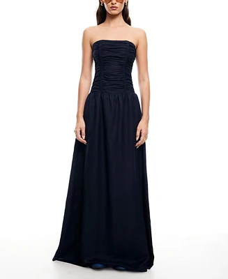 Lioness Women's Lush Strapless Linen-Blend Maxi Dress