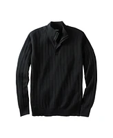 KingSize Big & Tall Quarter Zip Mock Neck Lightweight Sweater