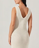 Astr the Label Women's Ainhoa Cotton Crochet-Applique Dress