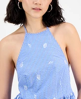 En Saison Women's Amelie Striped Peplum Top