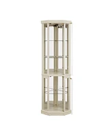 Lighted Corner Curio Cabinet for Living Room