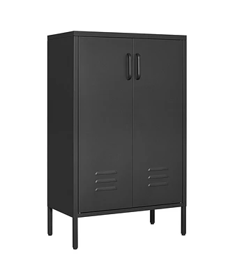 Suitable for steel storage cabinets in living rooms, kitchens, and bedrooms, 2 door miscellaneous storage cabinet, garage tool storage cabinet, and of