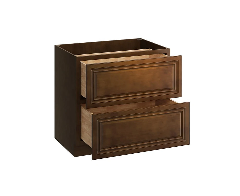 Casainc W36" X H34.5" D24" Kitchen Cabinet Floor Base With 2 Drawers