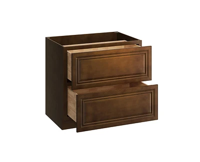 Casainc W36" X H34.5" D24" Kitchen Cabinet Floor Base With 2 Drawers