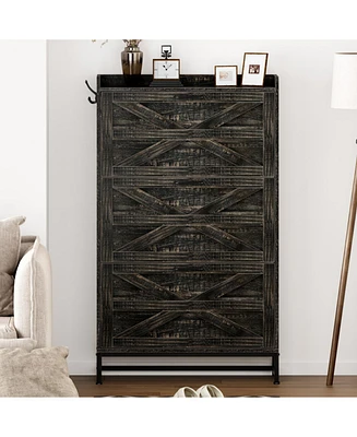 Shoe Cabinet, Entry Home Shoe Cabinet, Entrance Balcony Storage Cabinet, Large Capacity Shoe Rack, Grey